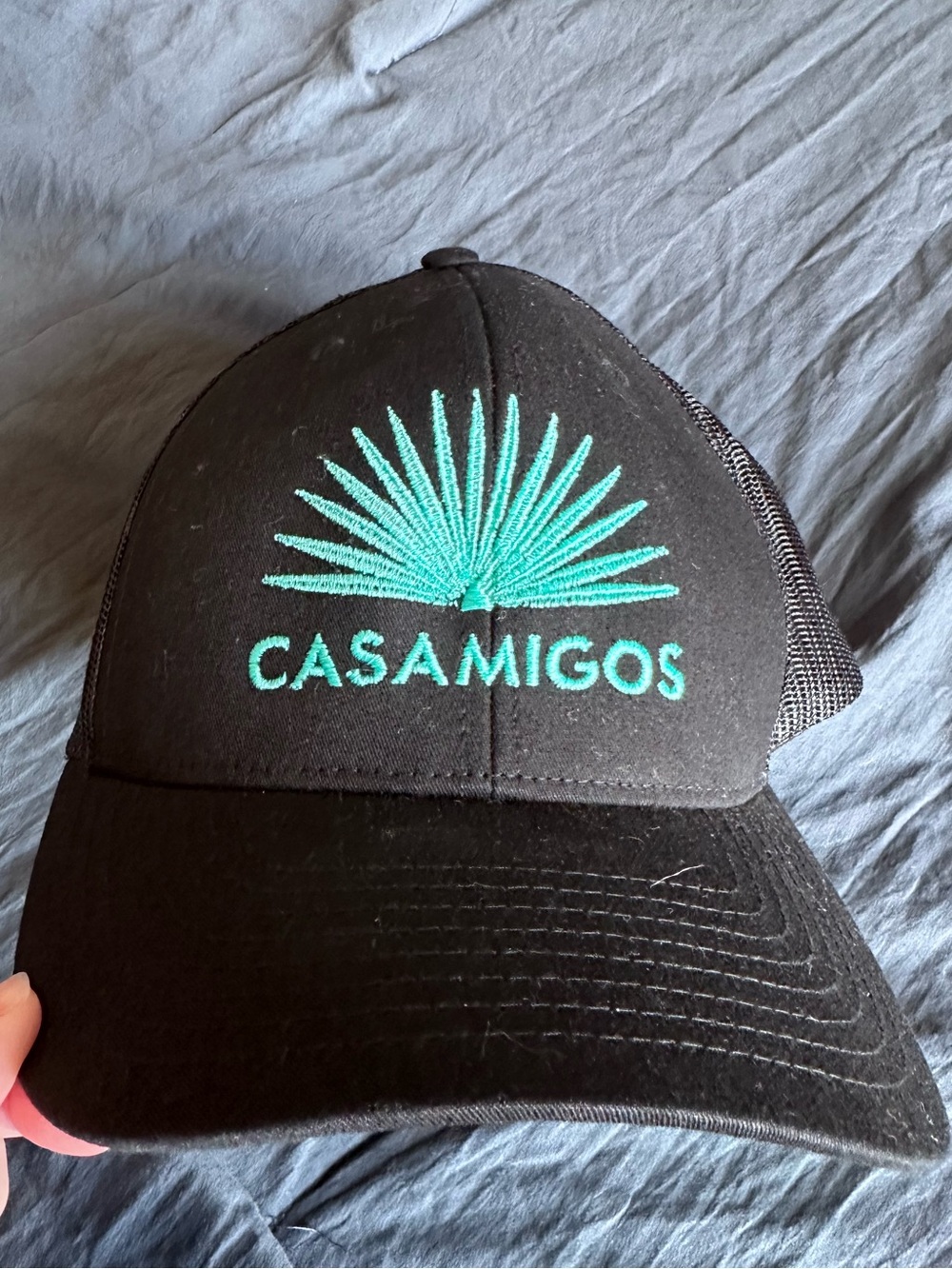 Casamigos Tequila Black Trucker Hat with Teal Logo - Richardson SnapBack Hat